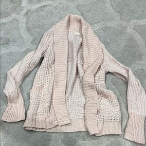 RD Style Blush Pink Open Front Knit Cardigan